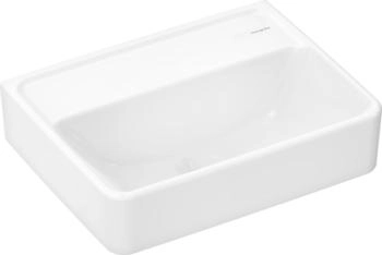 Hansgrohe Xanuia Q Handwaschbecken ohne Hahnloch ohne &Uuml;berlauf 450x340mm wei&szlig; (60231450)