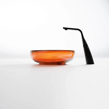 Steinberg Serie 489 Aufsatzwaschtisch rund aus Polyresin amber (489601031)