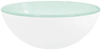 vidaXL Waschbecken Hartglas 30x12 cm Wei&szlig;