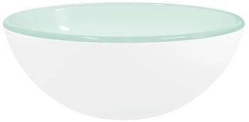 vidaXL Waschbecken Hartglas Weiß (345253)