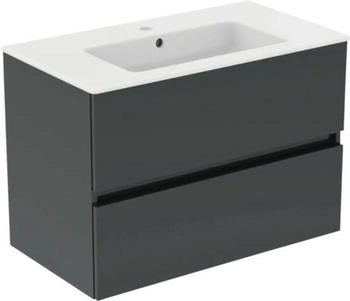 Ideal Standard Eurovit+ Waschtisch mit Unterschrank, 2 Auszüge, grau lackiert (R0574TI)