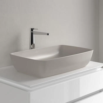 Villeroy & Boch Artis Aufsatzwaschtisch 580 x 380 mm eckig almond CeramicPlus (417258AM)