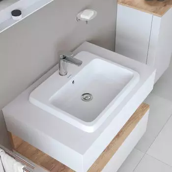 Duravit Qatego Einbauwaschtisch 550 x 455 x 150 mm weiß (2396550027)
