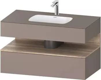 Duravit Qatego Einbauwaschtisch mit Unterbau 1000 mm basalt matt (QA4786055430000)