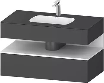 Duravit Qatego Einbauwaschtisch mit Unterbau 1000 mm graphit matt (QA4786018490000)