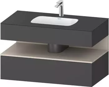 Duravit Qatego Einbauwaschtisch mit Unterbau 1000 mm graphit matt (QA4786091490000)
