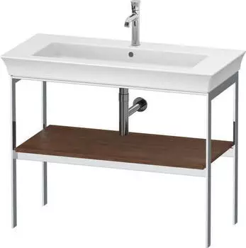 Duravit White Tulip Metallkonsole bodenstehend 984 x 450 mm amerikanischer nussbaum (WT454107777)