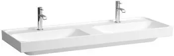 Laufen MEDA Doppel-Waschtisch 1300 x 460 mm weiß matt (H8141127571111)
