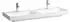 Laufen MEDA Doppel-Waschtisch 1300 x 460 mm weiß matt (H8141127571111)