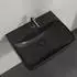 Villeroy & Boch Finion Waschtisch mit Hahnloch mit verdecktem Überlauf ViFlow 600 x 470 mm pure black CeramicPlus (41686CR7)