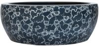 vidaXL Aufsatzwaschbecken Schwarz und Blau Rund &Oslash;41x14 cm Keramik