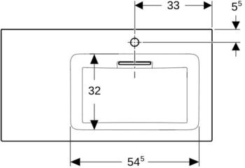 Geberit One Möbelwaschtisch 90cm Abgang horizontal weiß (505009001) – KeraTect-Beschichtung reduziert Reinigungsaufwand im Alltag