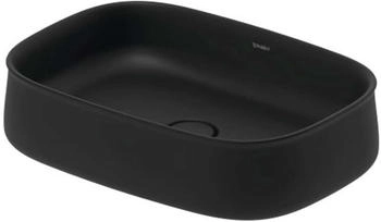 Duravit Zencha Aufsatzbecken 550mm ohne Überlauf ohne Hahnlochbank anthrazit matt WonderGliss (23735513791)