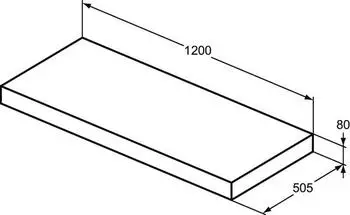Ideal Standard T3952Y2 Konsole Conca 120x50,5x8cm anthrazit