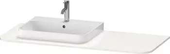 Duravit Happy D.2 Plus Konsole mit Ausschnitt mittig 1,6x130x55 cm wei&szlig; supermatt (HP031KM8484)