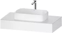 Duravit Konsole Qatego 100x55x17cm, wei&szlig; matt, 1 Ausschnitt