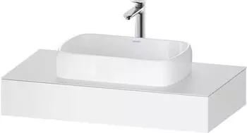 Duravit Qatego Konsolen mit Ausschnitt mittig 100x55 cm wei&szlig; matt (QA4801018180000)
