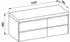 Laufen Lani Waschtischplatte weiß matt große Schublade links,1370x495x580mm, H4045801122671, Wildeiche
