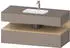 Duravit Qatego Einbauwaschtisch mit Unterbau 1200 mm mit Nischenbeleuchtung basalt matt (QA4787030430010)