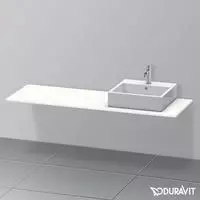 Duravit XSquare Konsole XS060HR2222 160x55cm, mit 1 Ausschnitt, rechts, wei&szlig;