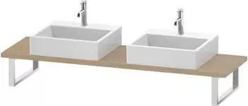 Duravit L-Cube Konsole 204x48 cm f&uuml;r Aufsatzbecken und Einbauwaschtische mediterrane eiche (Echtholzfurnier) (LC105C07171#204)