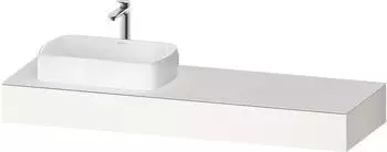 Duravit Qatego Konsolen mit Ausschnitt links 160x55 cm wei&szlig; supermatt (QA4806084840000)