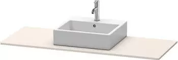 Duravit XSquare Konsole 140 cm mit einem Ausschnitt mittig taupe supermatt (Dekor) (XS060GM8383)