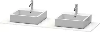 Duravit XSquare Konsole 160 cm mit zwei Ausschnitten wei&szlig; supermatt (Dekor) (XS063HB8484)