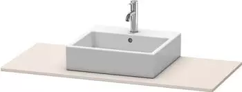 Duravit XSquare Konsole 80 cm mit einem Ausschnitt taupe supermatt (Dekor) (XS060D08383)