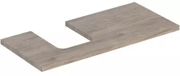 Geberit ONE Ausschnitt links f&uuml;r Aufsatzwaschtisch Schalenform 105 cm nussbaum hickory / melamin holzstruktur (505.294.00.6)