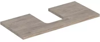 Geberit ONE Ausschnitt mittig f&uuml;r Aufsatzwaschtisch Schalenform 105 cm nussbaum hickory / melamin holzstruktur (505.274.00.6)