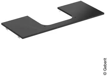 Geberit ONE Ausschnitt mittig f&uuml;r Aufsatzwaschtisch Marmoroptik 120 cm schwarz matt (505.115.00.2)
