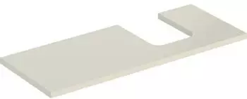 Geberit ONE Ausschnitt rechts f&uuml;r Aufsatzwaschtisch Schalenform 120 cm sand-grau / lackiert hochgl&auml;nzend (505.315.00.4)