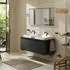 Hansgrohe Xelu Q Konsole mit 2 Ausschnitten 136x55 cm geschliffen 50x48 cm diamantgrau matt