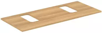 Ideal Standard i.life B Waschtischplatte für zwei Wandwaschtische 120,2 cm eiche natur