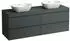 Laufen Lani Waschtischplatte verkehrsgrau 1 Ausschnitt links und rechts, 1570x495x580mm, H4055941122661, Verkehrsgrau