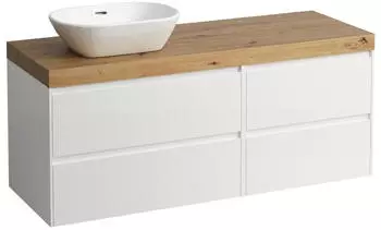 Laufen Lani Waschtischplatte wildeiche 1 Ausschnitt links, 1370x495x580mm, H4065821129901, Specialcolor