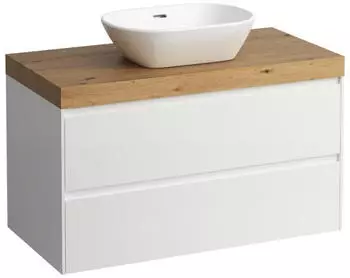 Laufen Lani Waschtischplatte wildeiche 1 Ausschnitt mittig, 985x495x580mm, H4065611129901, Specialcolor