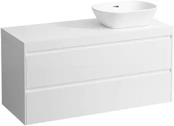 Laufen Lani Waschtischplatte weiß matt 1 Ausschnitt rechts, 1185x495x580mm, H4045731129901, Specialcolor