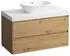 Laufen Lani Waschtischplatte weiß matt 1 Ausschnitt mittig, 985x495x580mm, H4045611122671, Wildeiche