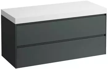 Laufen Lani Waschtischplatte wei&szlig; matt 1185x495x580mm, H4045701122661, Verkehrsgrau