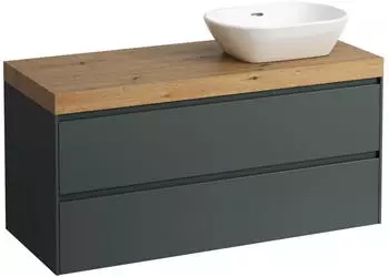 Laufen Lani Waschtischplatte wildeiche 1 Ausschnitt rechts, 1185x495x580mm, H4065731122661, Verkehrsgrau