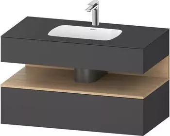 Duravit Qatego Einbauwaschtisch mit Unterbau 1000 mm graphit matt (QA4786030490000)