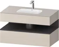 Duravit Einbauwaschtisch-M&ouml;bel-Set Qatego 100x55x60cm, gra m/ta m, Kon-WTU, B