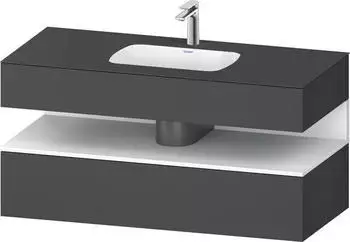Duravit Qatego Einbauwaschtisch mit Unterbau 1200 mm graphit matt (QA4787018490000)