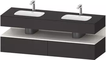 Duravit Qatego Einbauwaschtisch mit Unterbau 1600 mm graphit supermatt (QA4797084800000)