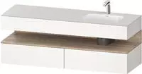 Duravit Einbauwaschtisch-M&ouml;bel-Set Qatego 160x50x60cm, Kon-WTU, B r, E Ma/w matt