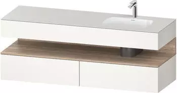 Duravit Qatego Einbauwaschtisch mit Unterbau 1600 mm wei&szlig; supermatt (QA4796055840000)