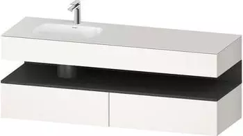 Duravit Qatego Einbauwaschtisch mit Unterbau 1600 mm wei&szlig; supermatt (QA4795049840000)