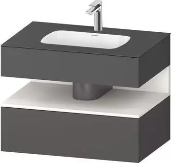 Duravit Qatego Einbauwaschtisch mit Unterbau 800 mm graphit matt (QA4785084490000)